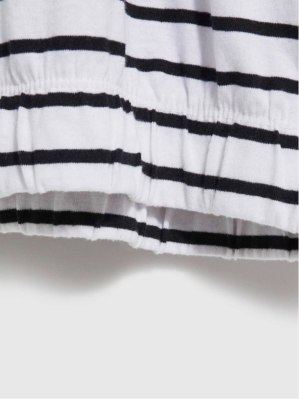 Moodo Modro-bela črtasta ženska majica Moodo