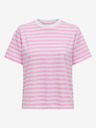 ONLY Bela in roza ženska črtasta majica ONLY