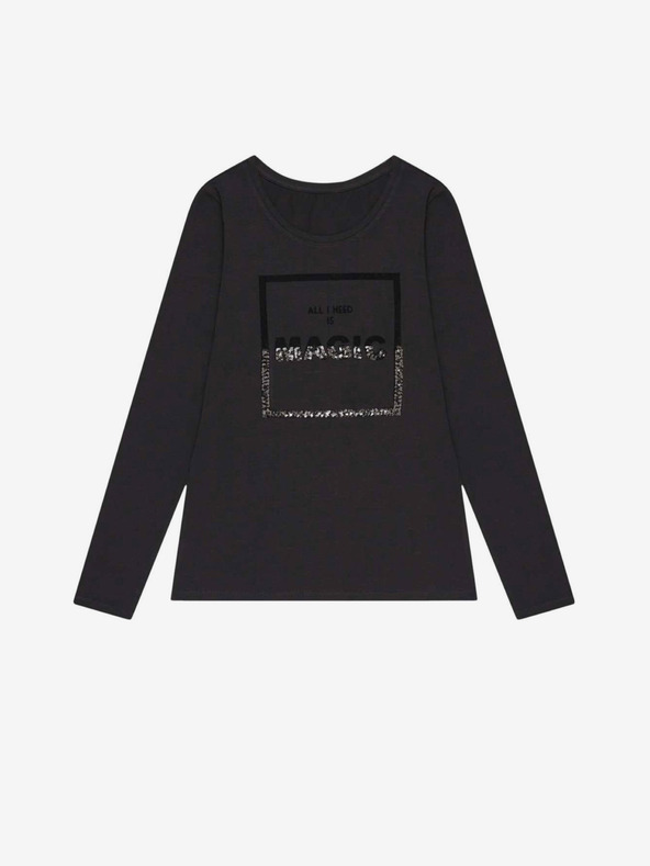 Moodo Črna ženska bluza z napisom Moodo