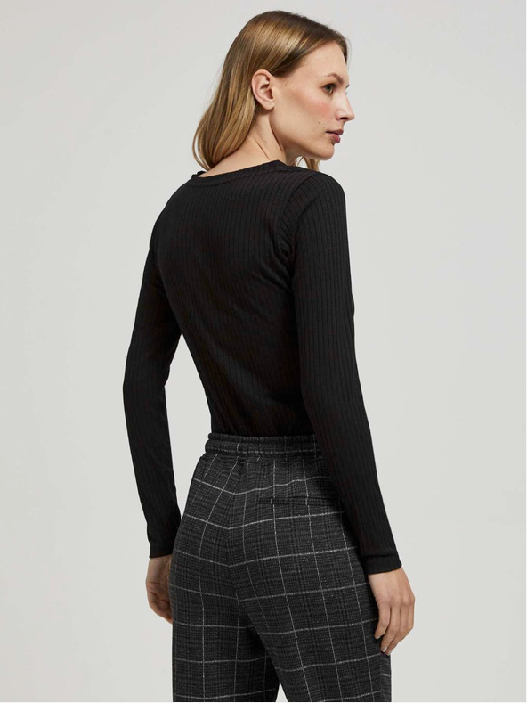 Moodo Črna ženska dolga srajca Moodo