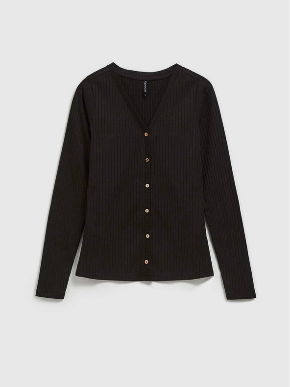 Moodo Črna ženska dolga srajca Moodo