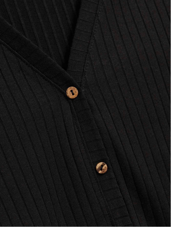 Moodo Črna ženska dolga srajca Moodo