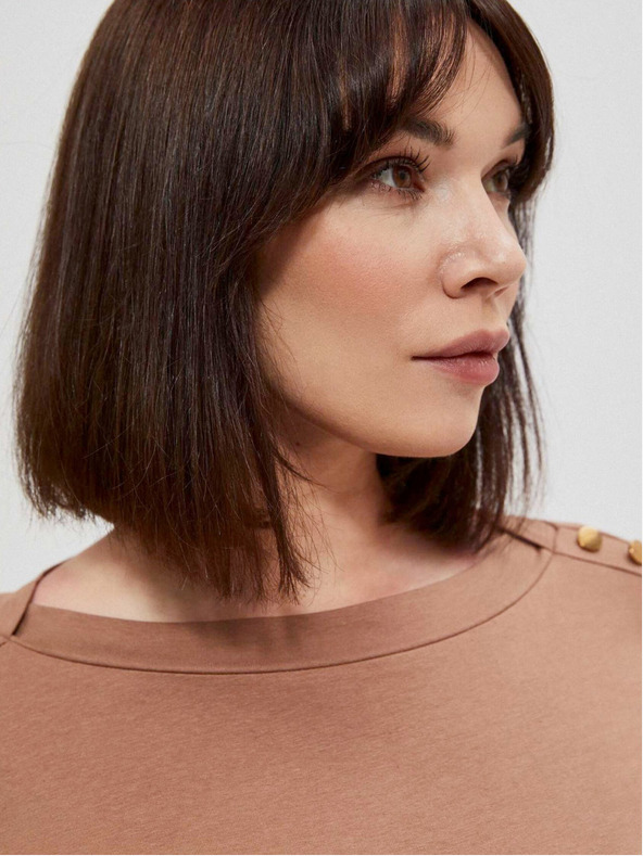 Moodo Bombažna bluza z dolgimi rokavi