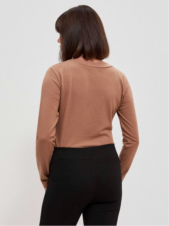 Moodo Bombažna bluza z dolgimi rokavi