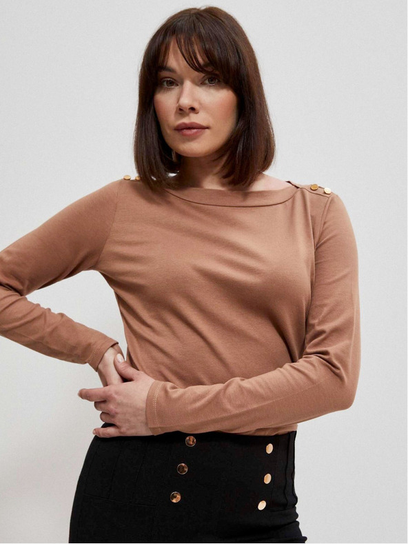 Moodo Bombažna bluza z dolgimi rokavi