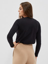 Moodo Črna ženska majica z okrasnim izrezom Moodo