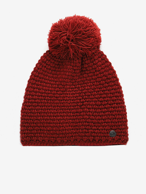 ALPINE PRO ALPINE PRO GRANE rdeča ženska zimska kapa iz volnene mešanice