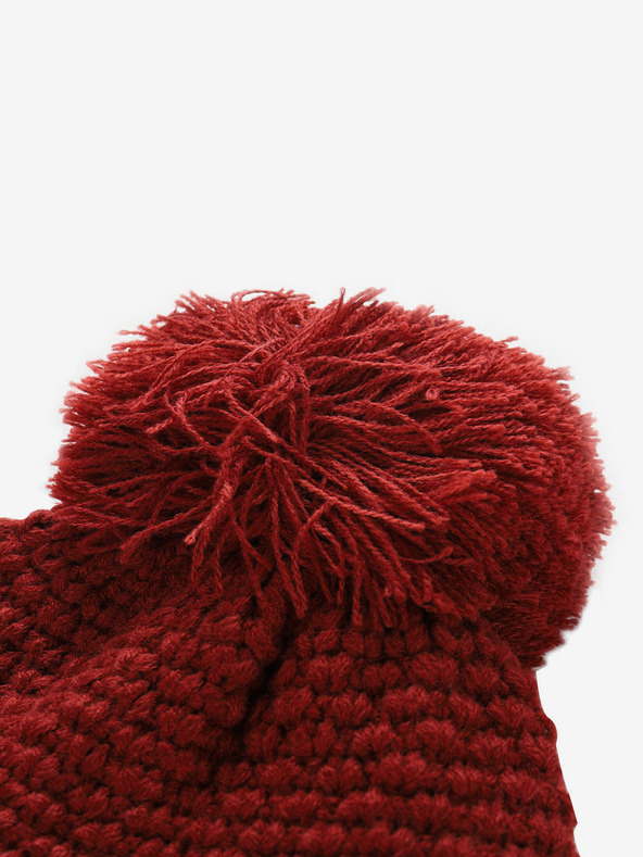 ALPINE PRO ALPINE PRO GRANE rdeča ženska zimska kapa iz volnene mešanice