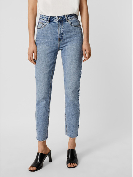 Vero Moda Modre izrezane kavbojke ravnega kroja VERO MODA Brenda
