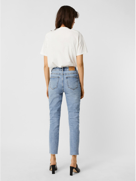 Vero Moda Modre izrezane kavbojke ravnega kroja VERO MODA Brenda
