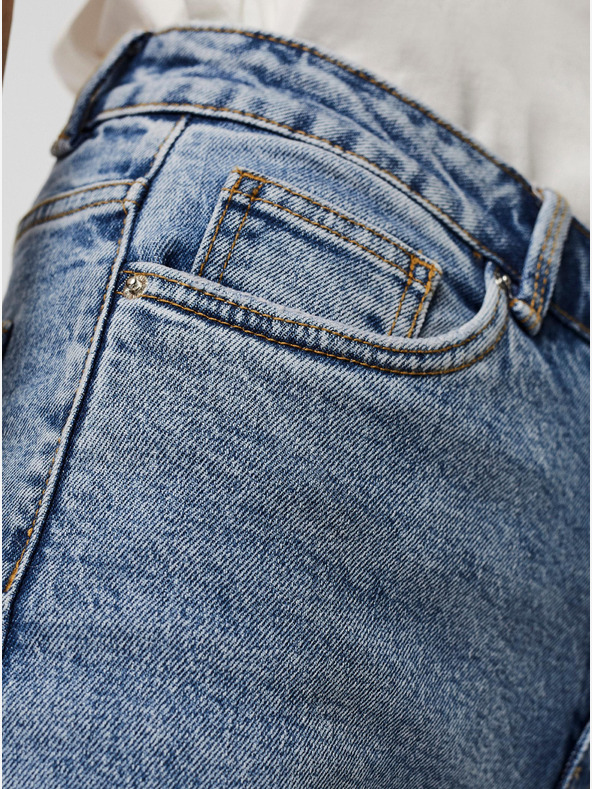 Vero Moda Modre izrezane kavbojke ravnega kroja VERO MODA Brenda