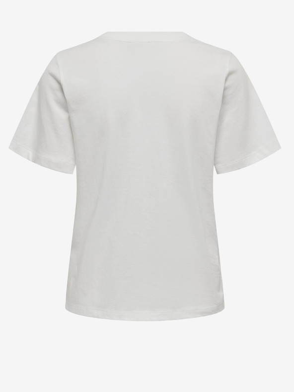 Jacqueline de Yong Bela ženska osnovna majica JDY Pisa