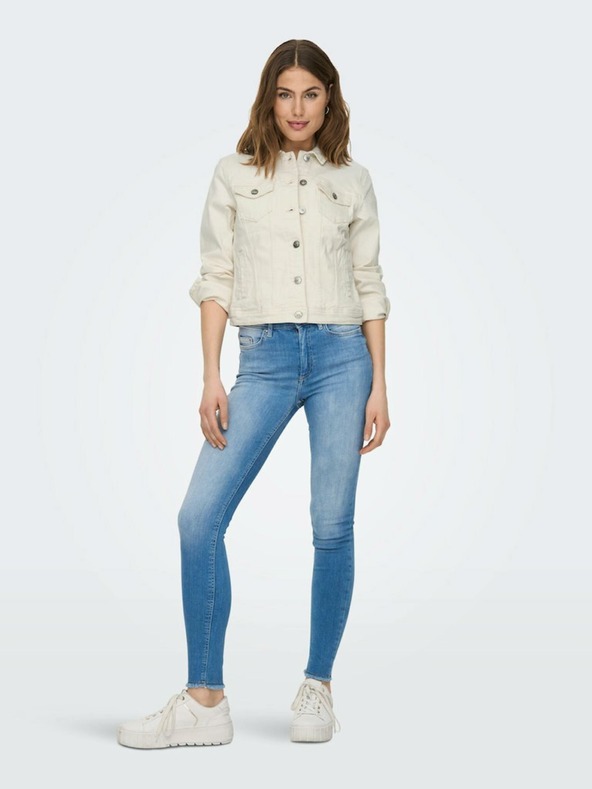 ONLY Kremasta ženska jakna iz džinsa ONLY Tia