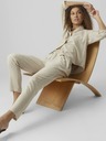 Vero Moda Bež ženske hlače s platnom VERO MODA Jesmilo