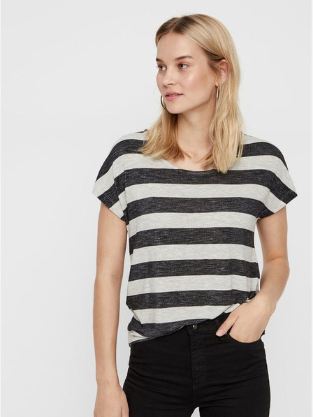 Vero Moda Krem in črna črtasta majica VERO MODA Wide