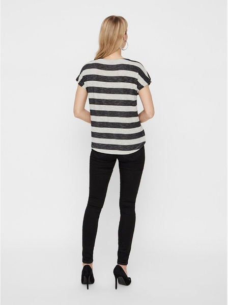 Vero Moda Krem in črna črtasta majica VERO MODA Wide