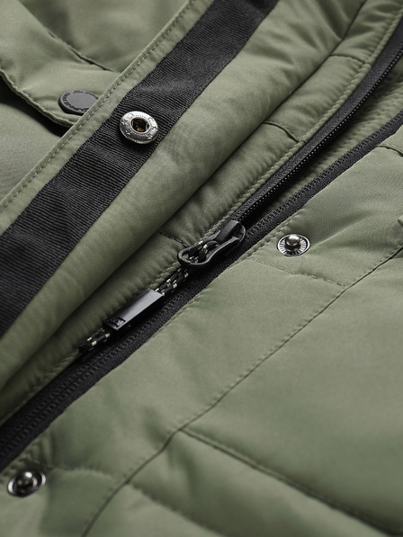 ALPINE PRO Črno-zelena ženska zimska prešita jakna ALPINE PRO EGYPA