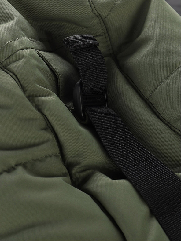 ALPINE PRO Črno-zelena ženska zimska prešita jakna ALPINE PRO EGYPA