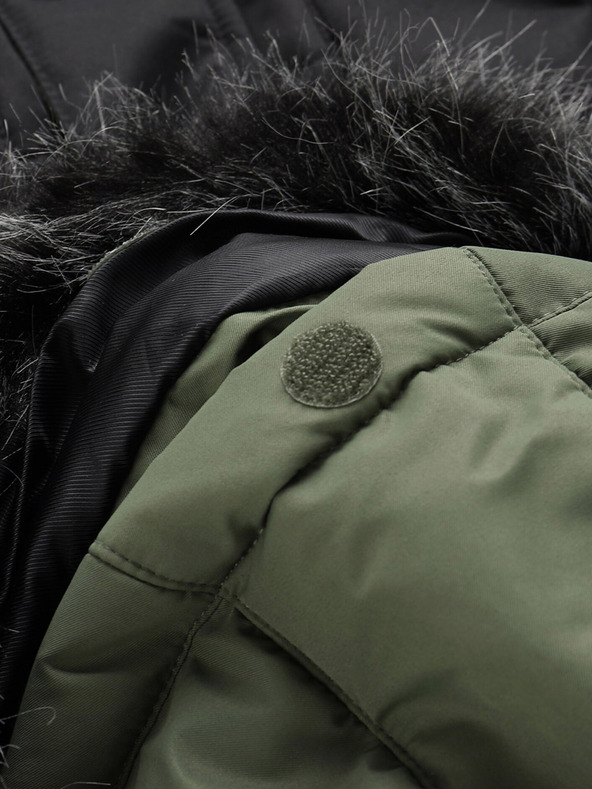 ALPINE PRO Črno-zelena ženska zimska prešita jakna ALPINE PRO EGYPA