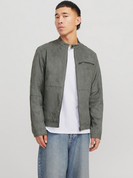 Jack & Jones Siva moška jakna iz semiša Jack & Jones