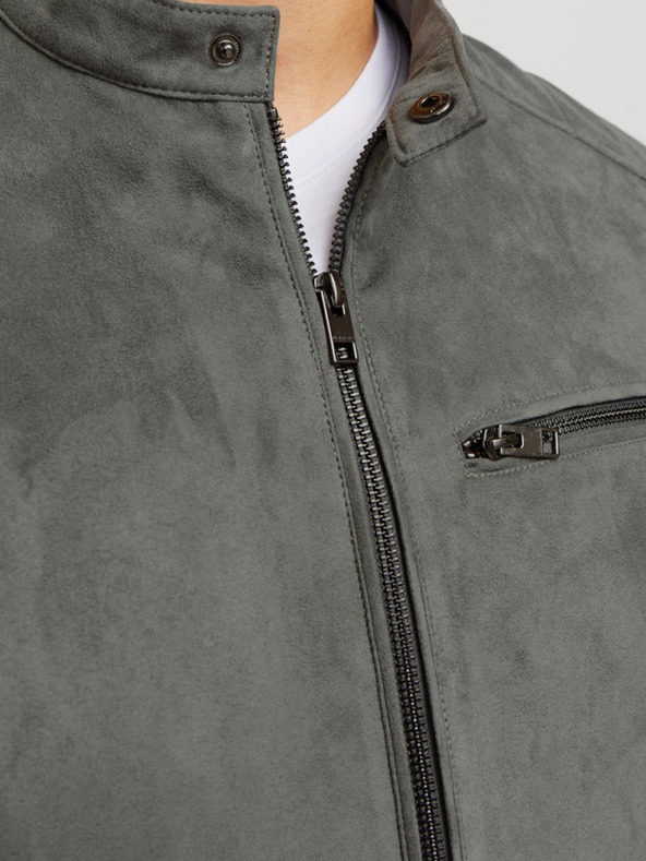Jack & Jones Siva moška jakna iz semiša Jack & Jones