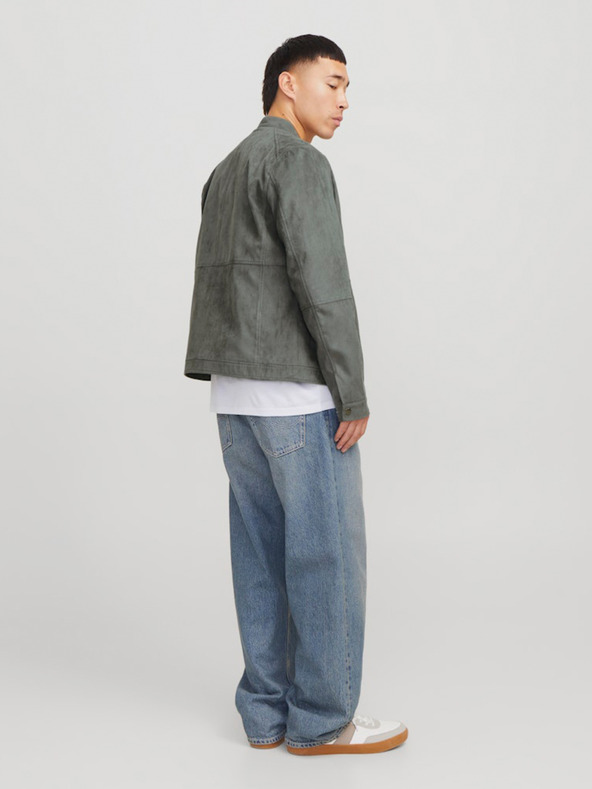 Jack & Jones Siva moška jakna iz semiša Jack & Jones