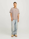 Jack & Jones Jack & Jones Moška belo-rjava črtasta majica