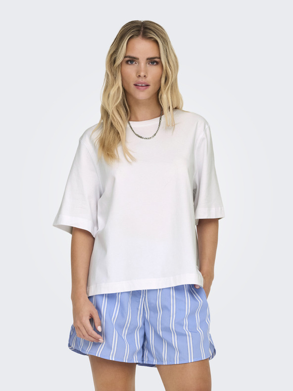 ONLY Bela ženska majica ONLY Lina