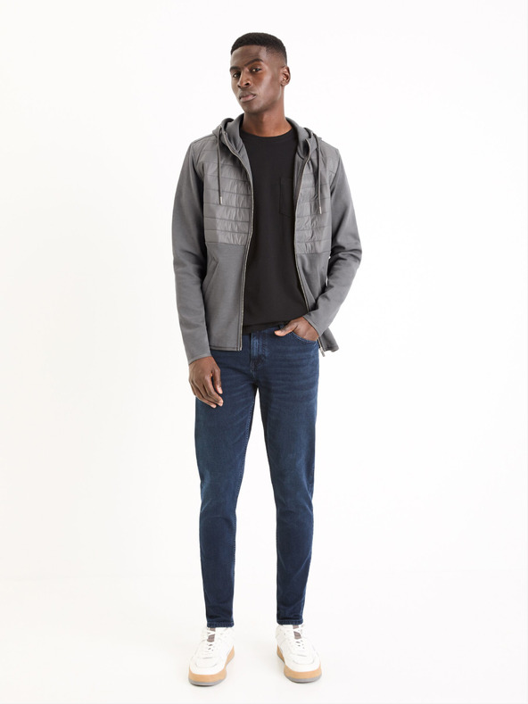 Celio Črna moška osnovna majica Celio Gepik