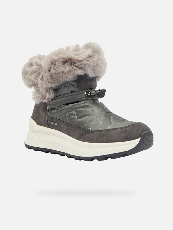 Geox Temno sivi ženski gležnjarji Geox Spherica Actif X2 Abx