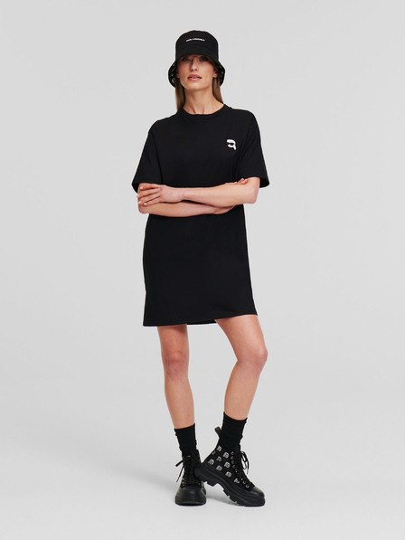 Karl Lagerfeld Črna ženska obleka KARL LAGERFELD
