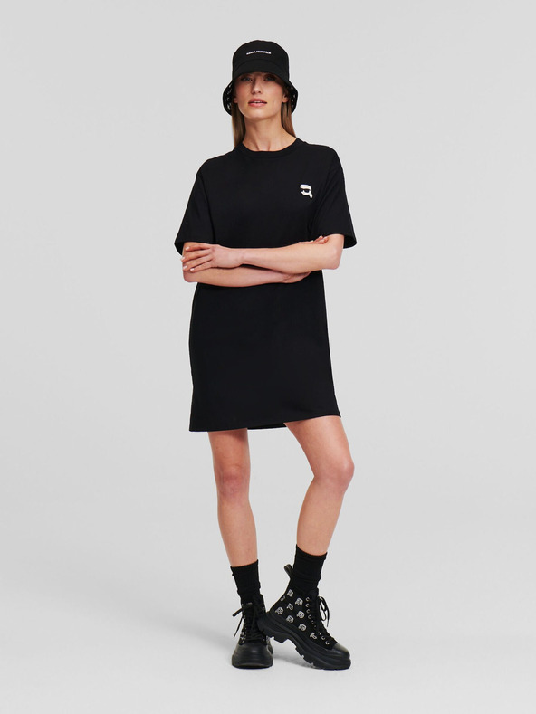 Karl Lagerfeld Črna ženska obleka KARL LAGERFELD