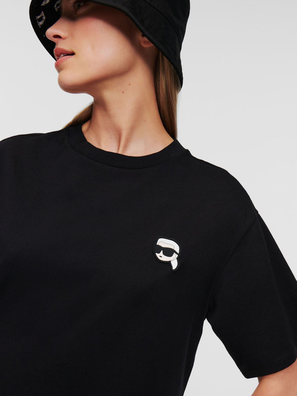 Karl Lagerfeld Črna ženska obleka KARL LAGERFELD