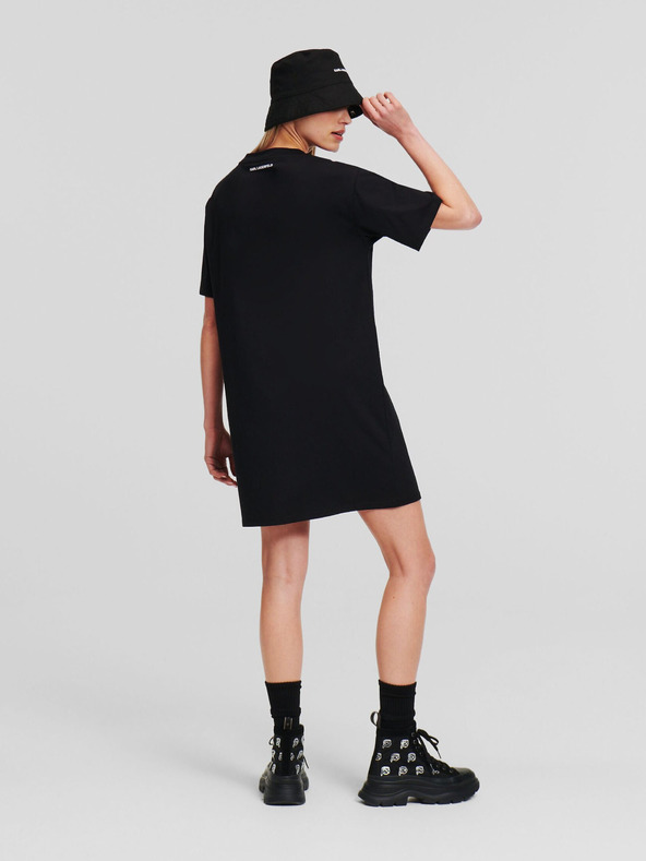 Karl Lagerfeld Črna ženska obleka KARL LAGERFELD