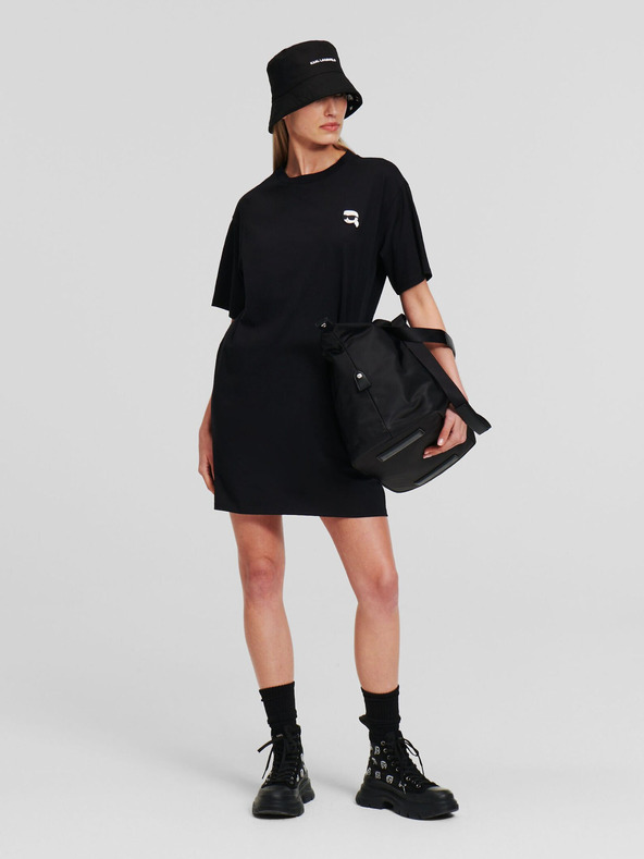 Karl Lagerfeld Črna ženska obleka KARL LAGERFELD