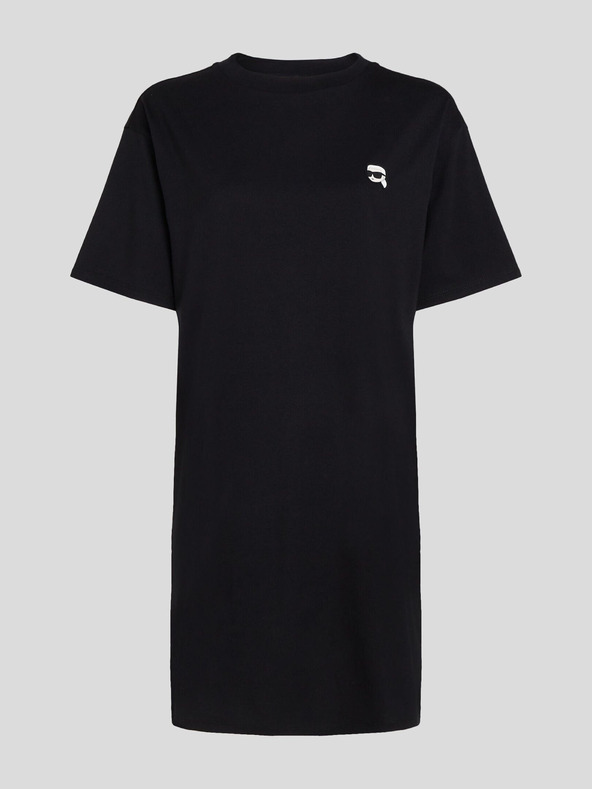 Karl Lagerfeld Črna ženska obleka KARL LAGERFELD