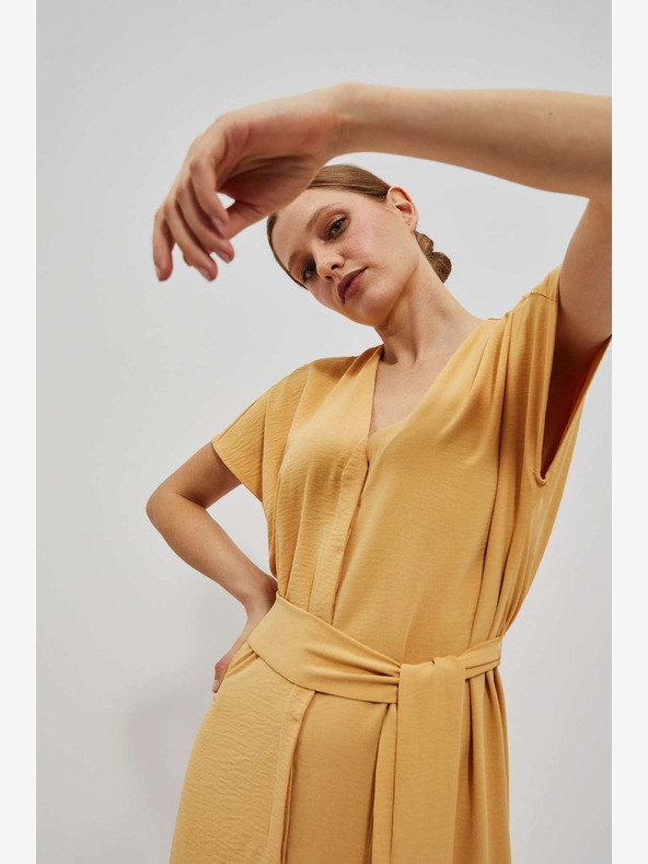 Moodo Rumena dolga obleka Moodo