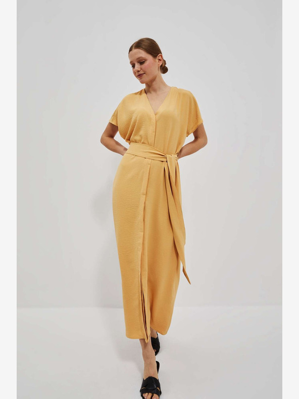 Moodo Rumena dolga obleka Moodo