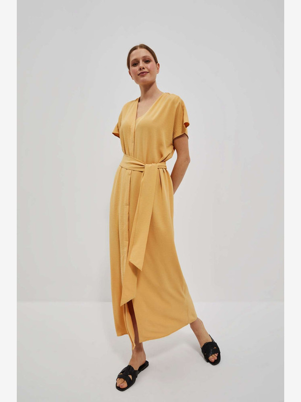 Moodo Rumena dolga obleka Moodo