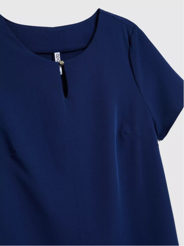 Moodo Temno modra obleka do kolen Moodo