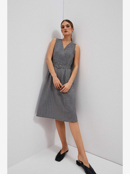 Moodo Črno-bela obleka Moodo