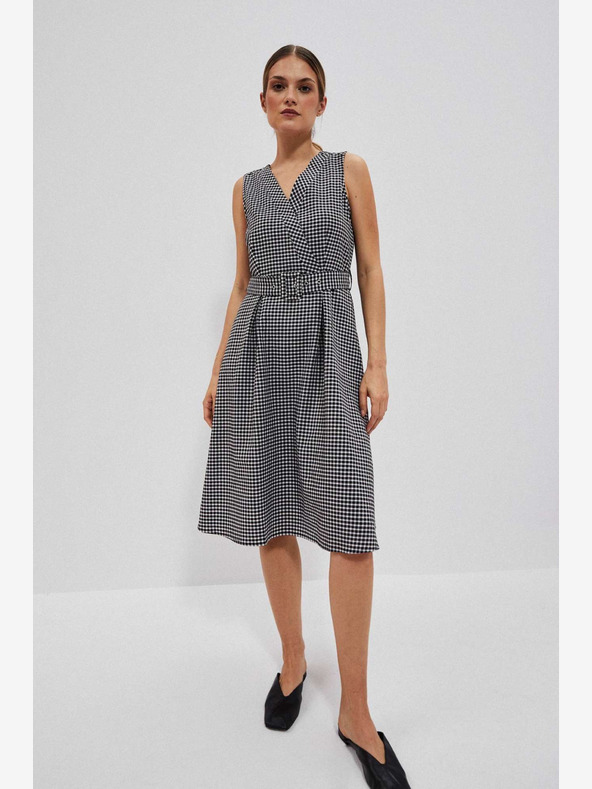 Moodo Črno-bela obleka Moodo