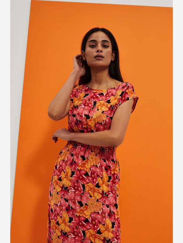 Moodo Maxi obleka s cvetličnim potiskom Moodo