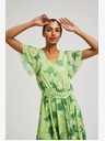 Moodo Zelena vzorčasta obleka Moodo