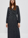 Moodo Črna ženska vzorčasta midi obleka Moodo