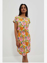 Moodo Oranžna cvetlična obleka Moodo
