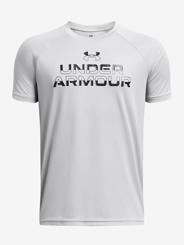 Under Armour Deška majica Under Armour UA Tech Split Wordmark SS-GRY