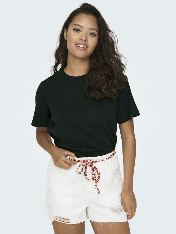 Jacqueline de Yong Črna ženska majica JDY PISA