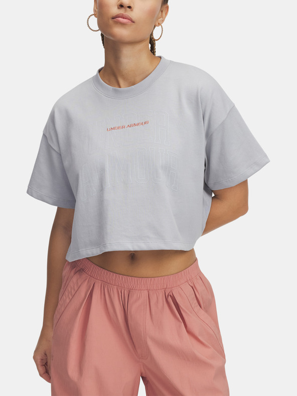 Under Armour Ženska majica Under Armour UA W VARSITY MIX HW SS CROP-GRY