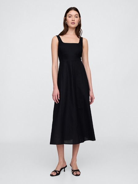 GAP Lanena midi obleka GAP